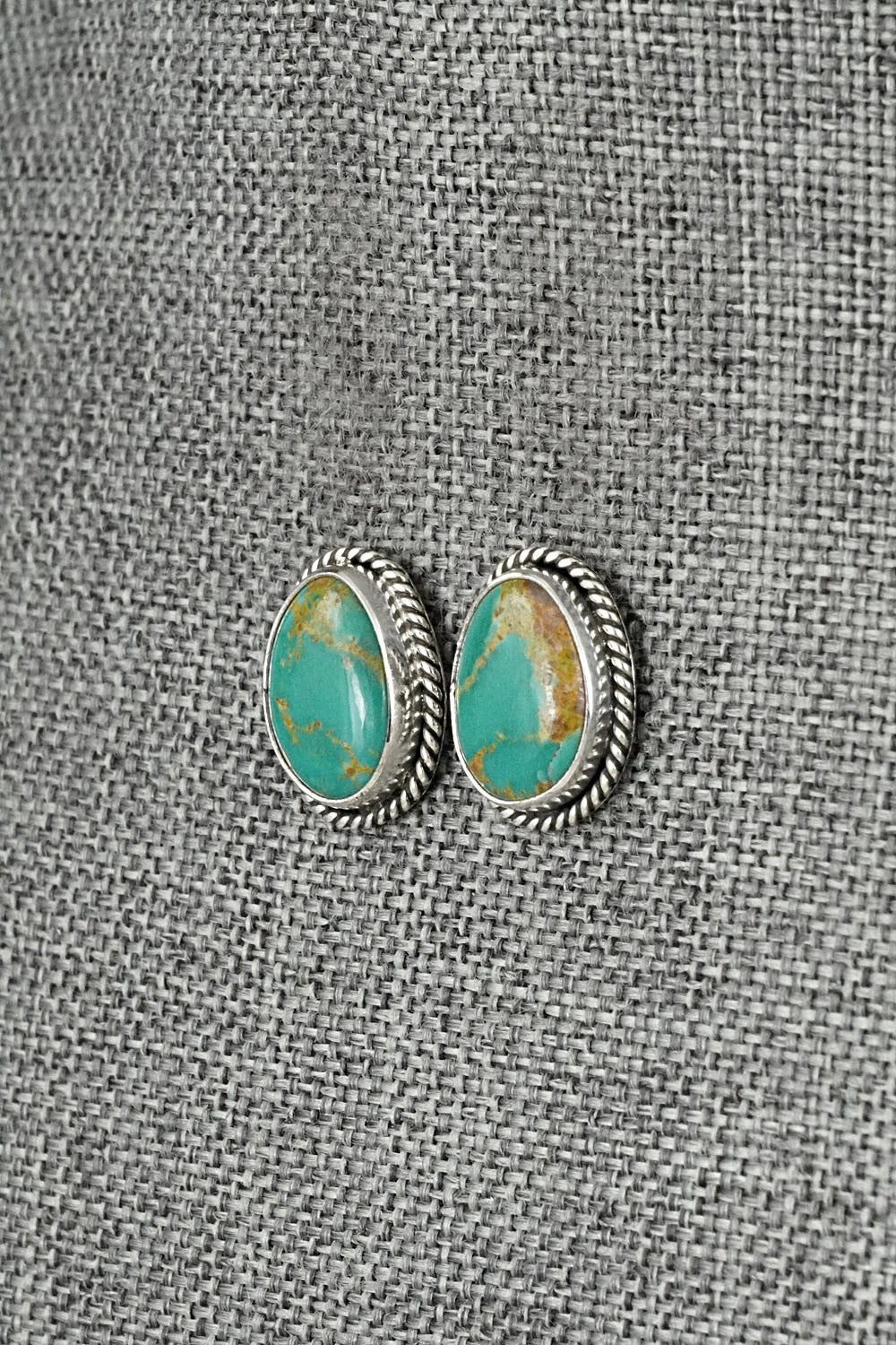 Turquoise & Sterling Silver Earrings - Rosemary Saunders