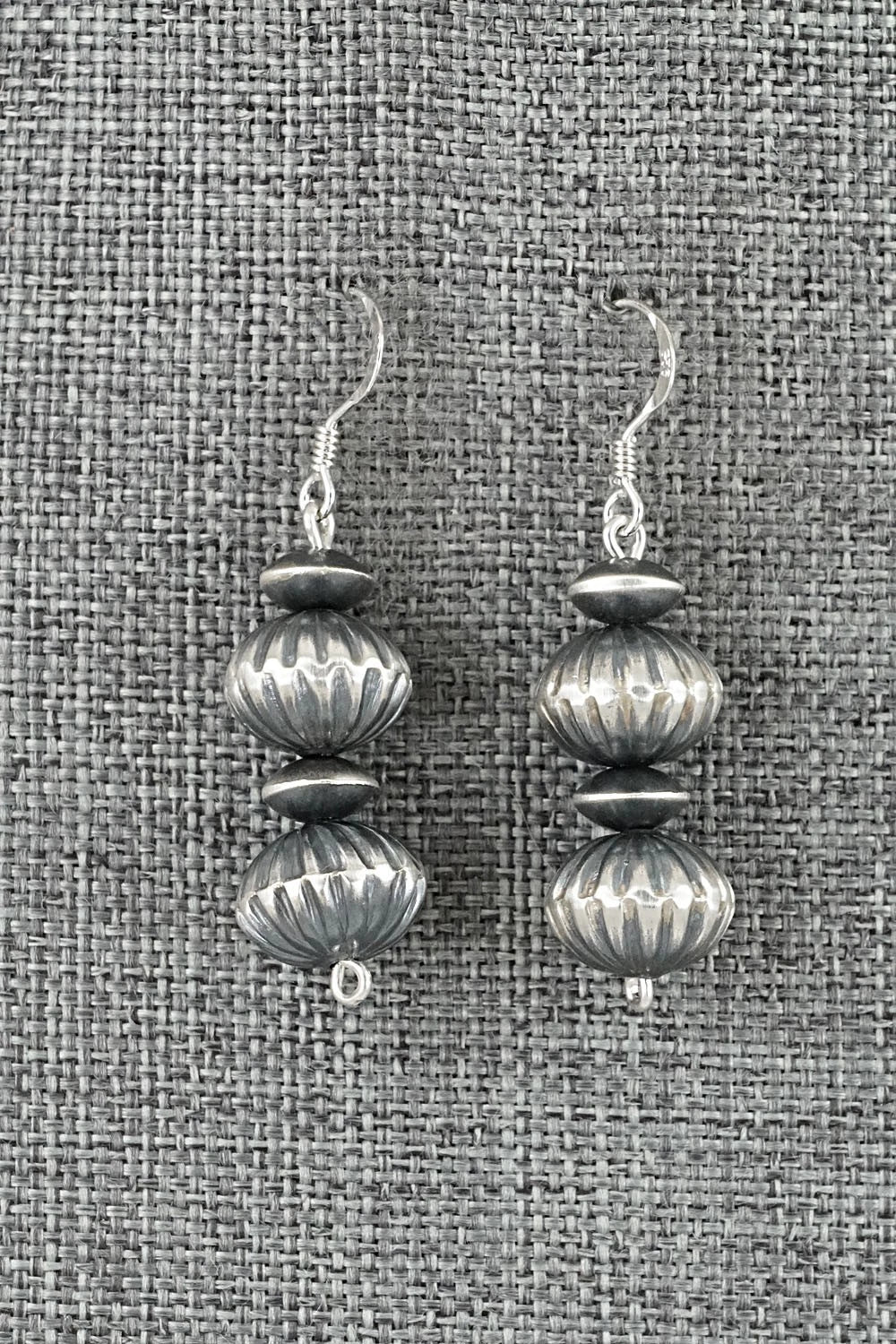 Sterling Silver Navajo Pearl Earrings - Preston Haley
