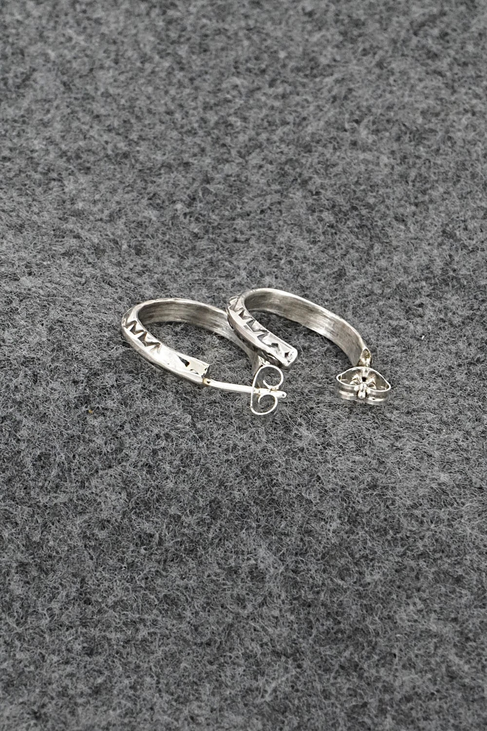 Sterling Silver Hoop Earrings - Elaine Tahe