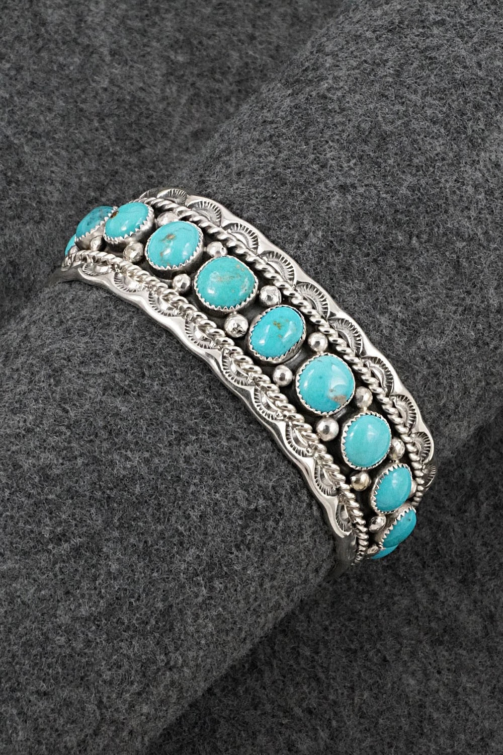 Turquoise & Sterling Silver Bracelet - Chester Charley