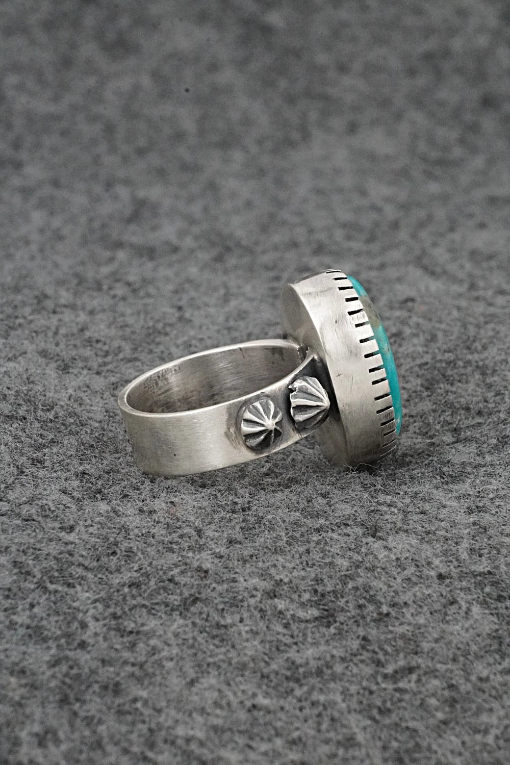 Turquoise & Sterling Silver Ring - Darrin Livingston - Size 7