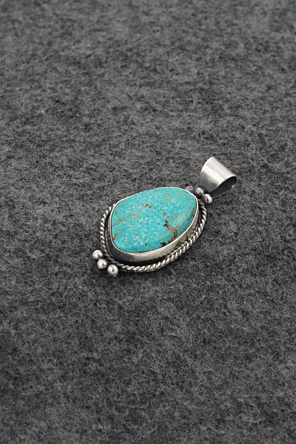 Turquoise & Sterling Silver Pendant - Rena Begay