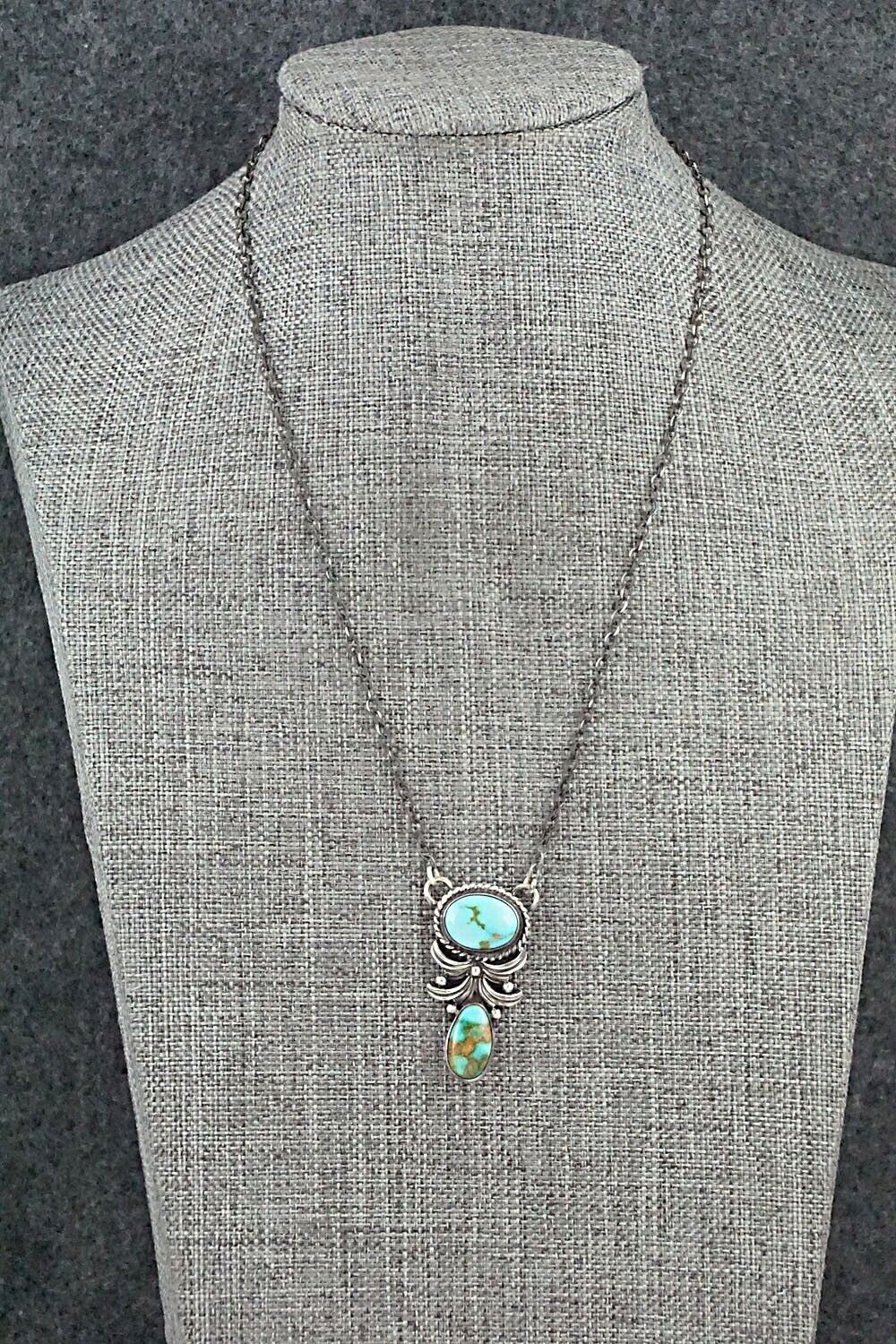 Turquoise & Sterling Silver Necklace - Loretta Delgarito