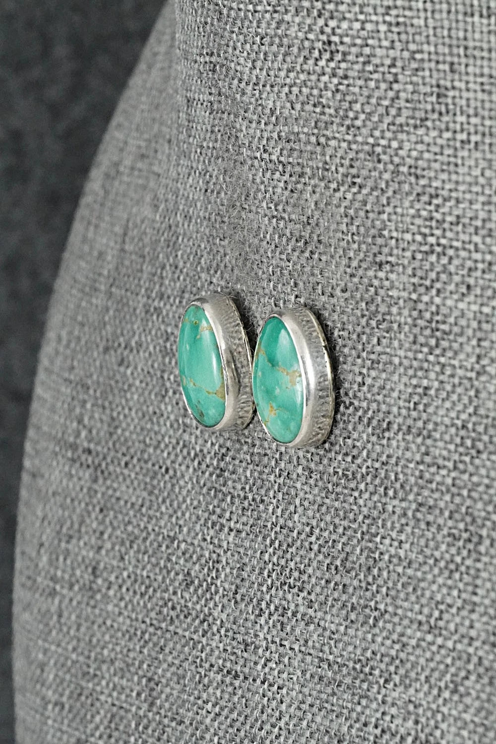 Turquoise & Sterling Silver Earrings - Rosemary Saunders