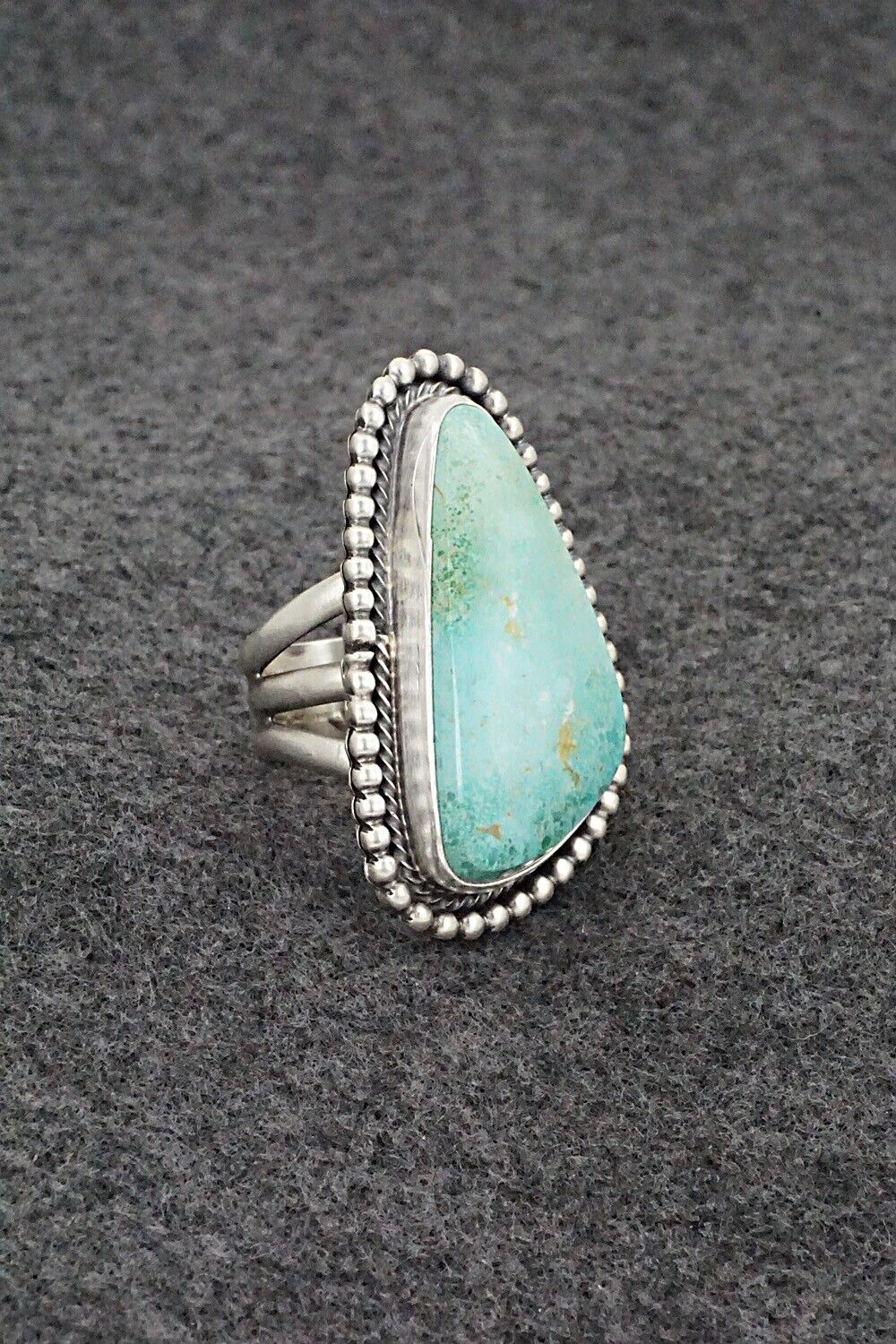 Turquoise & Sterling Silver Ring - Paul Livingston - Size 6