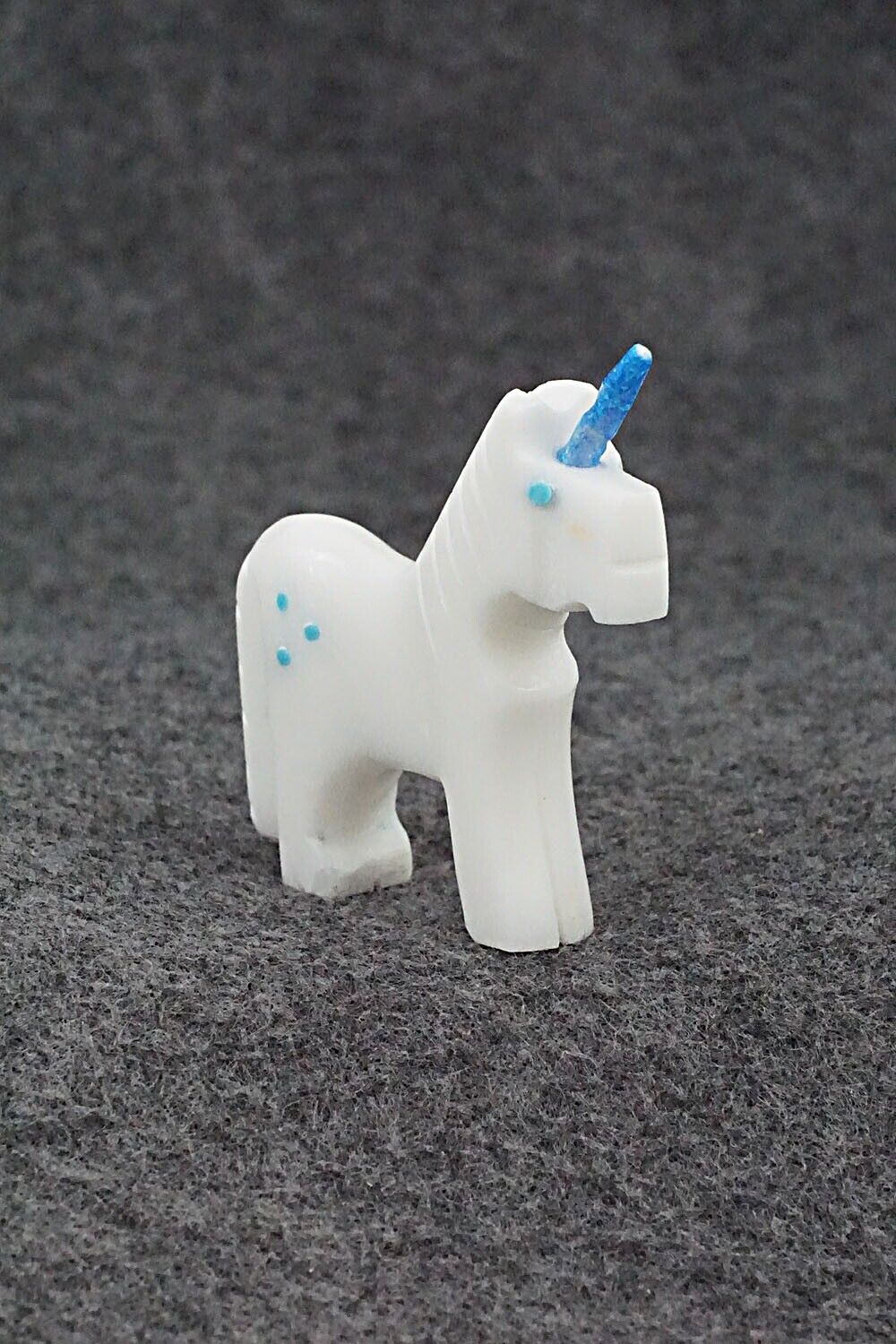 Unicorn Horse Zuni Fetish Carving - Todd Etsate