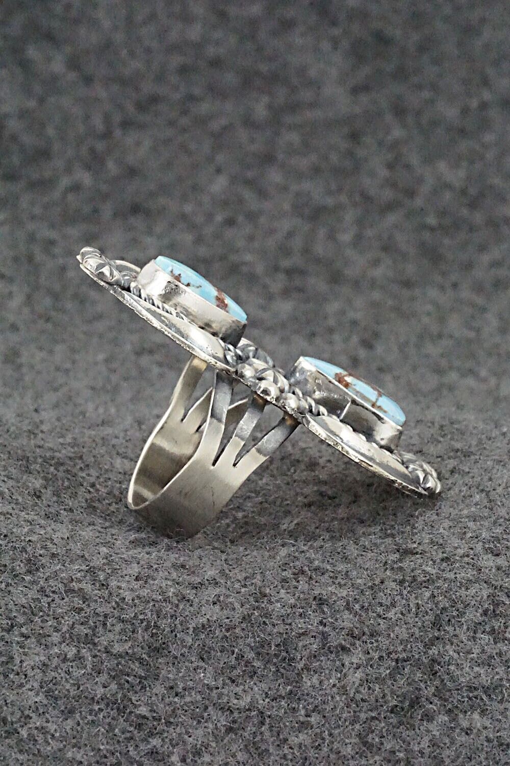 Turquoise & Sterling Silver Ring - Jeff James - Size 9