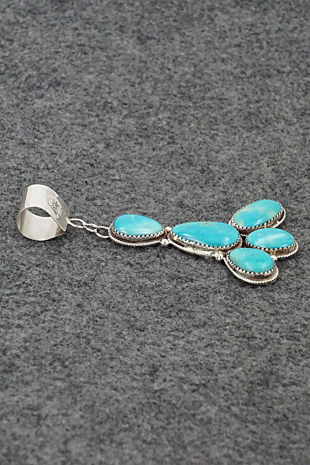 Turquoise & Sterling Silver Pendant - Ernest Hawthorne