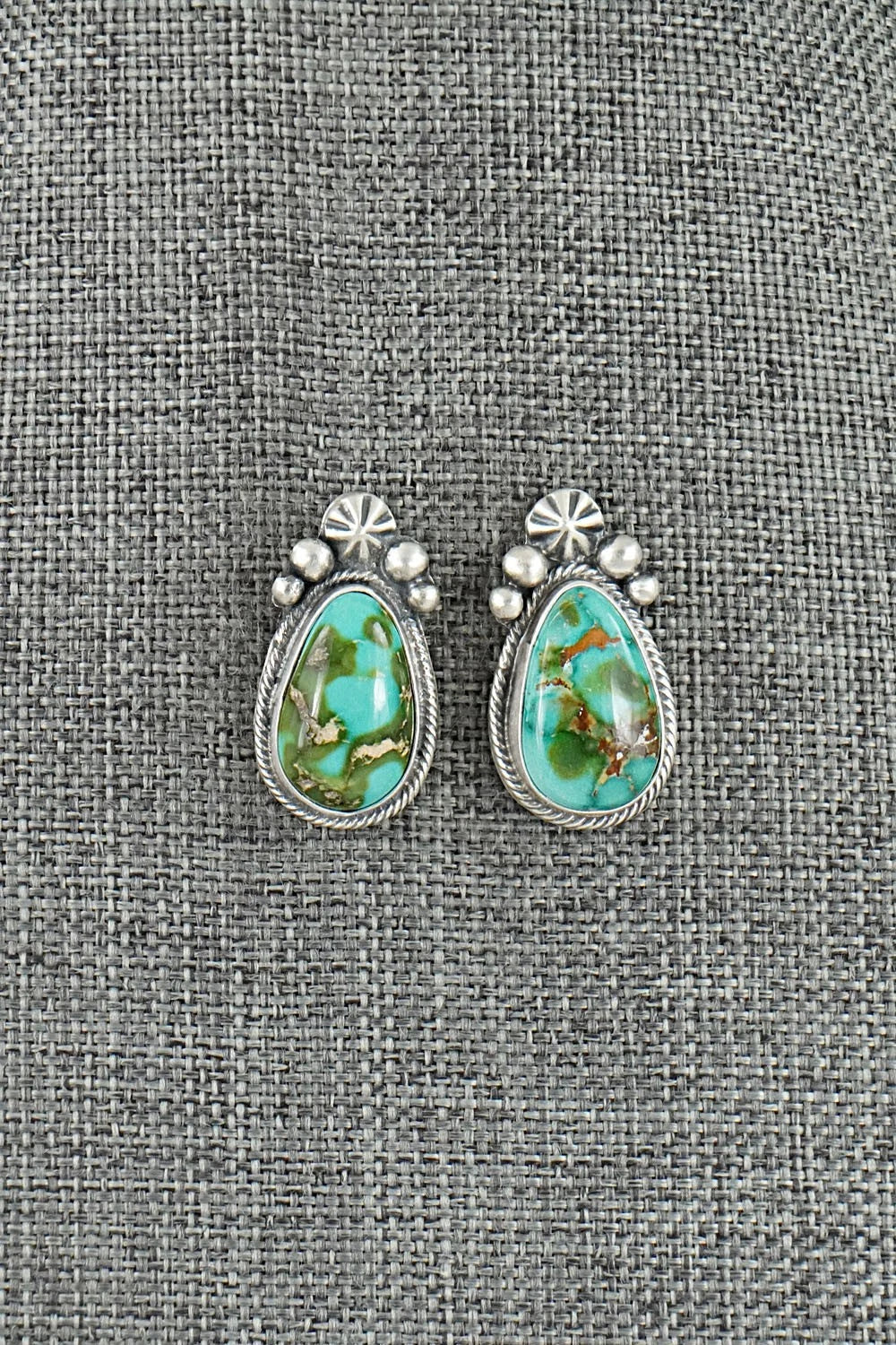 Turquoise & Sterling Silver Squash Blossom Set - Darrin Livingston