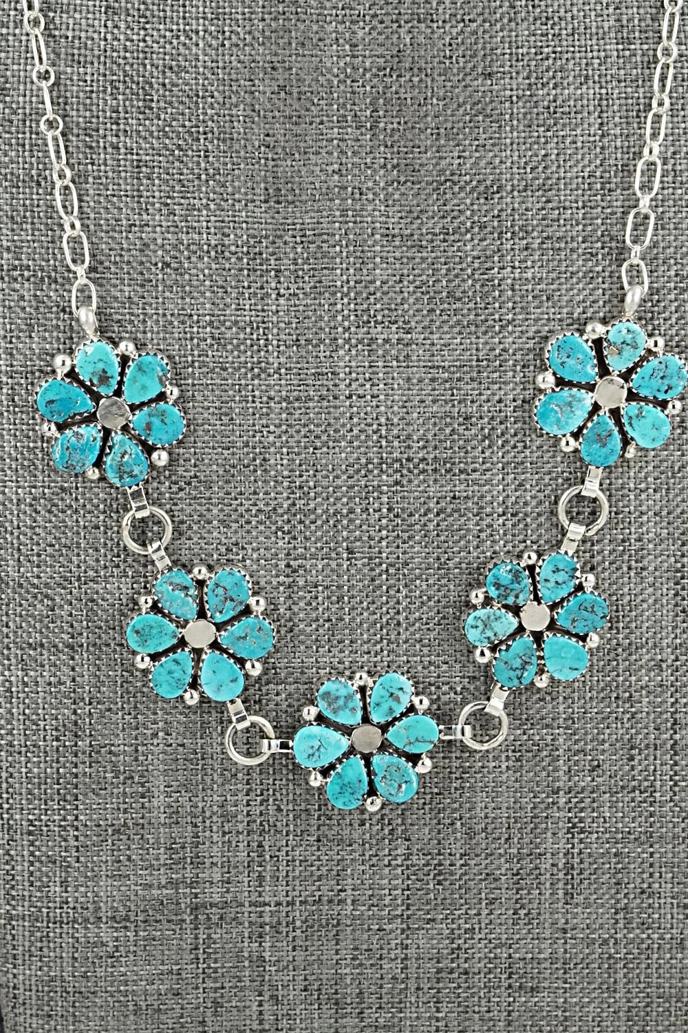 Turquoise & Sterling Silver Necklace - Anthony Brown