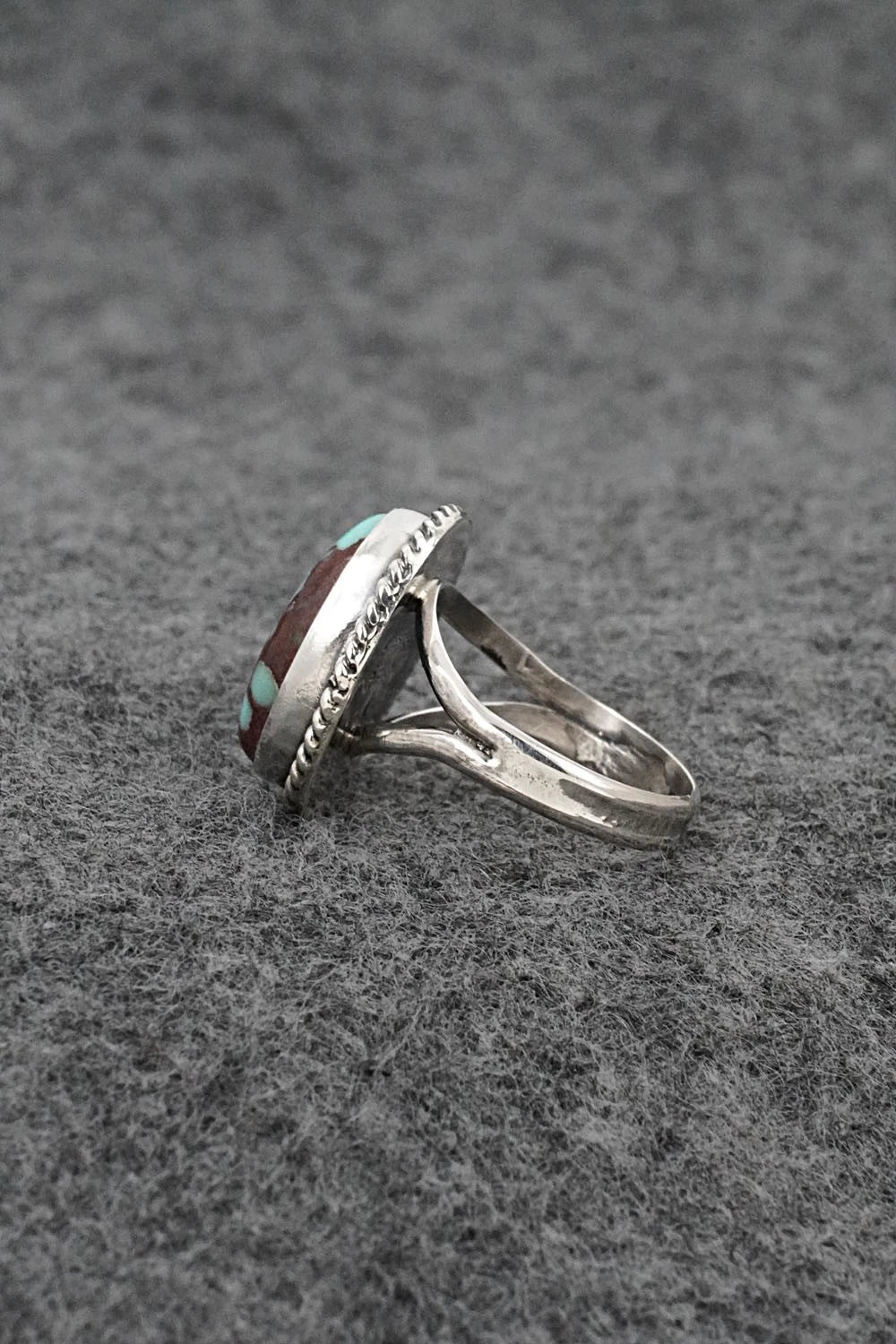 Turquoise & Sterling Silver Ring - Eugene Gruber - Size 5