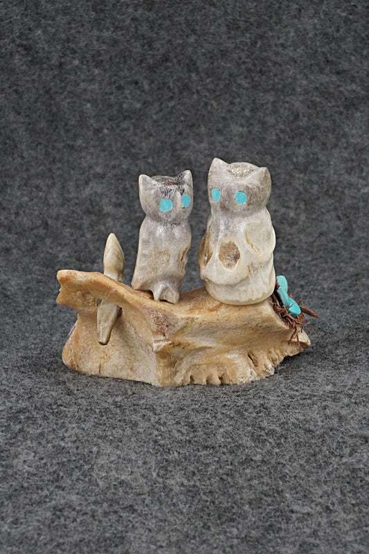 Owls Zuni Fetish Carving - Marvelita Phillips