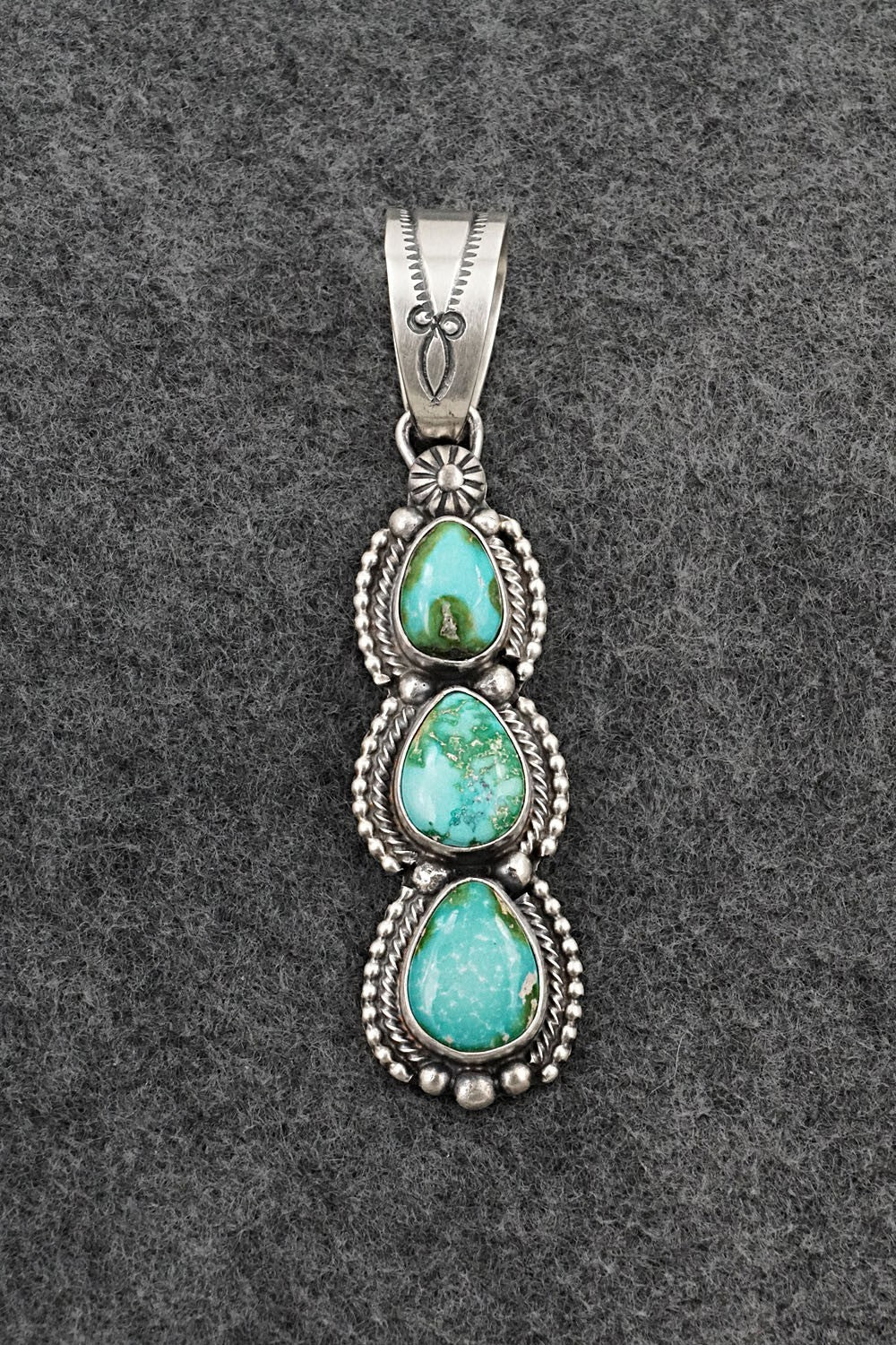 Turquoise & Sterling Silver Pendant - Kathleen Livingston