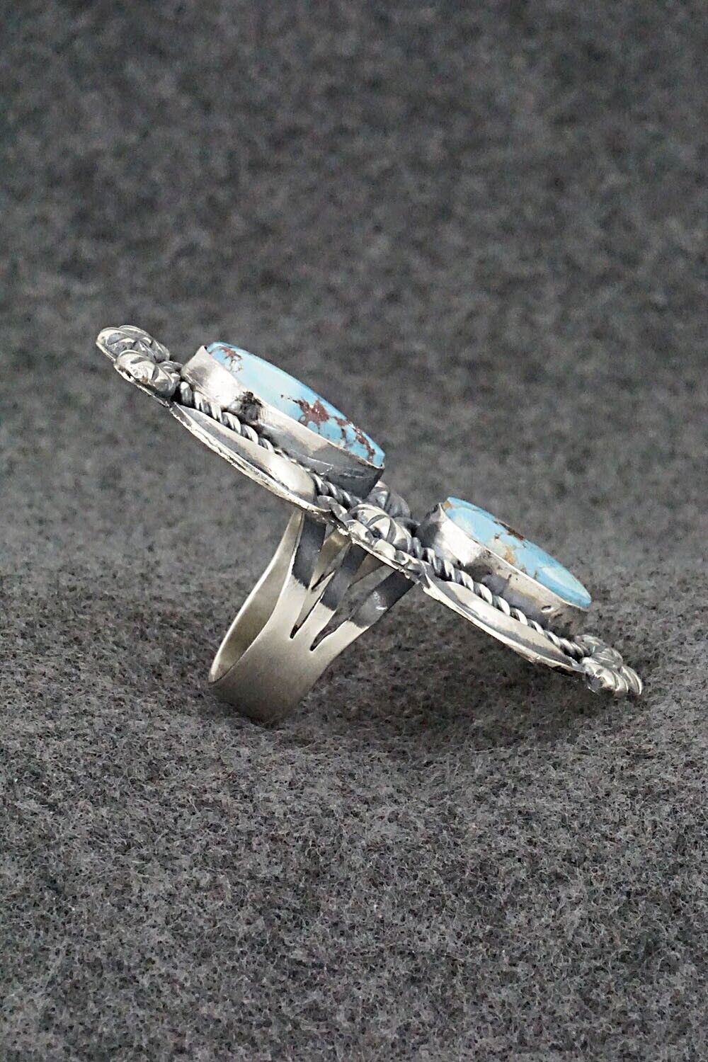 Turquoise & Sterling Silver Ring - Jeff James - Size 8