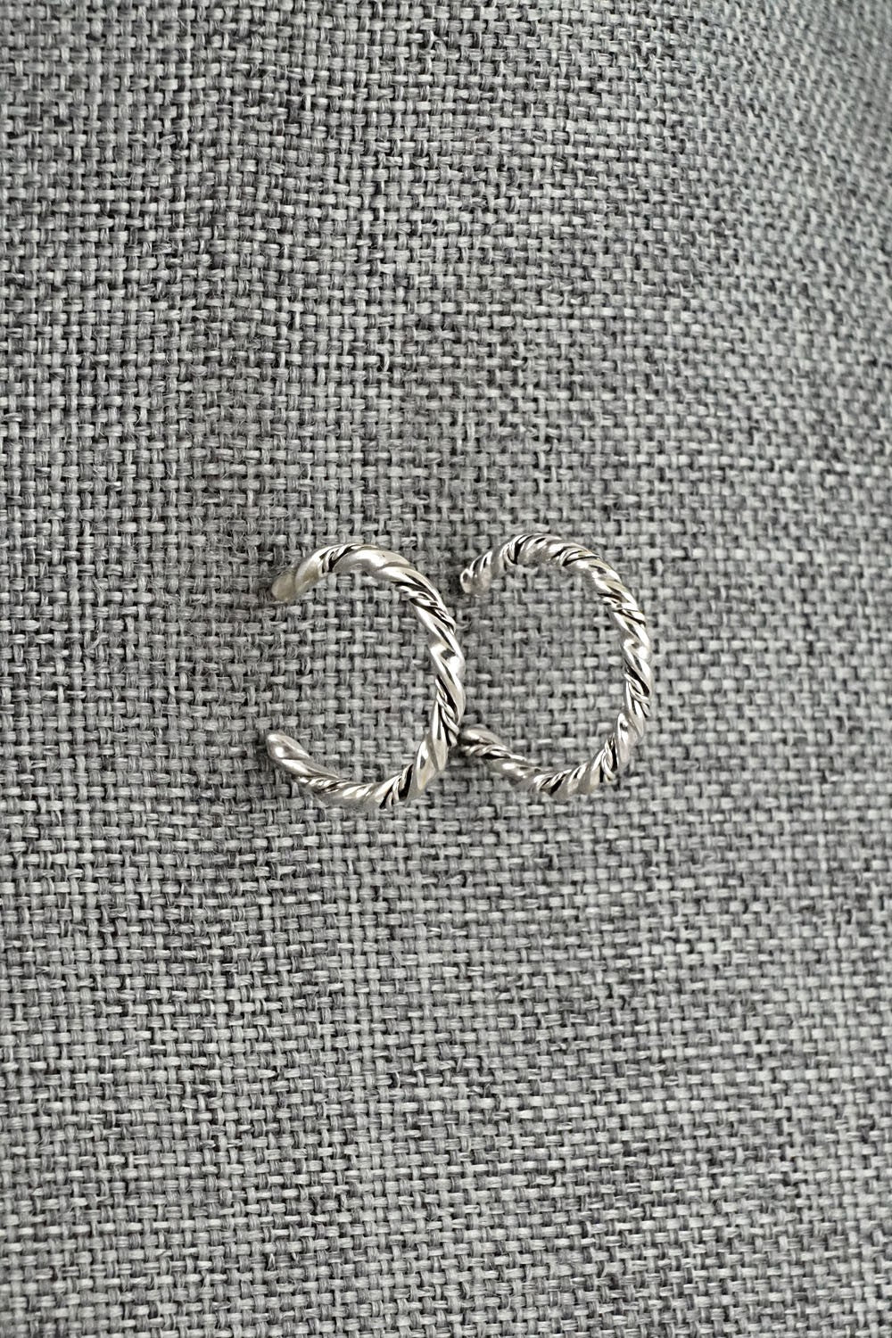 Sterling Silver Hoop Earrings - Elaine Tahe