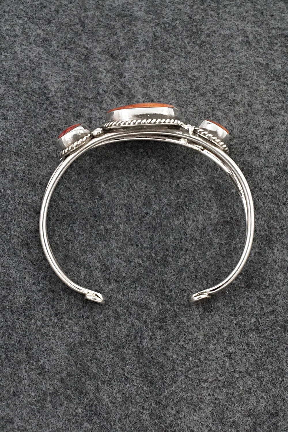 Spiny Oyster & Sterling Silver Bracelet - Priscilla Reeder
