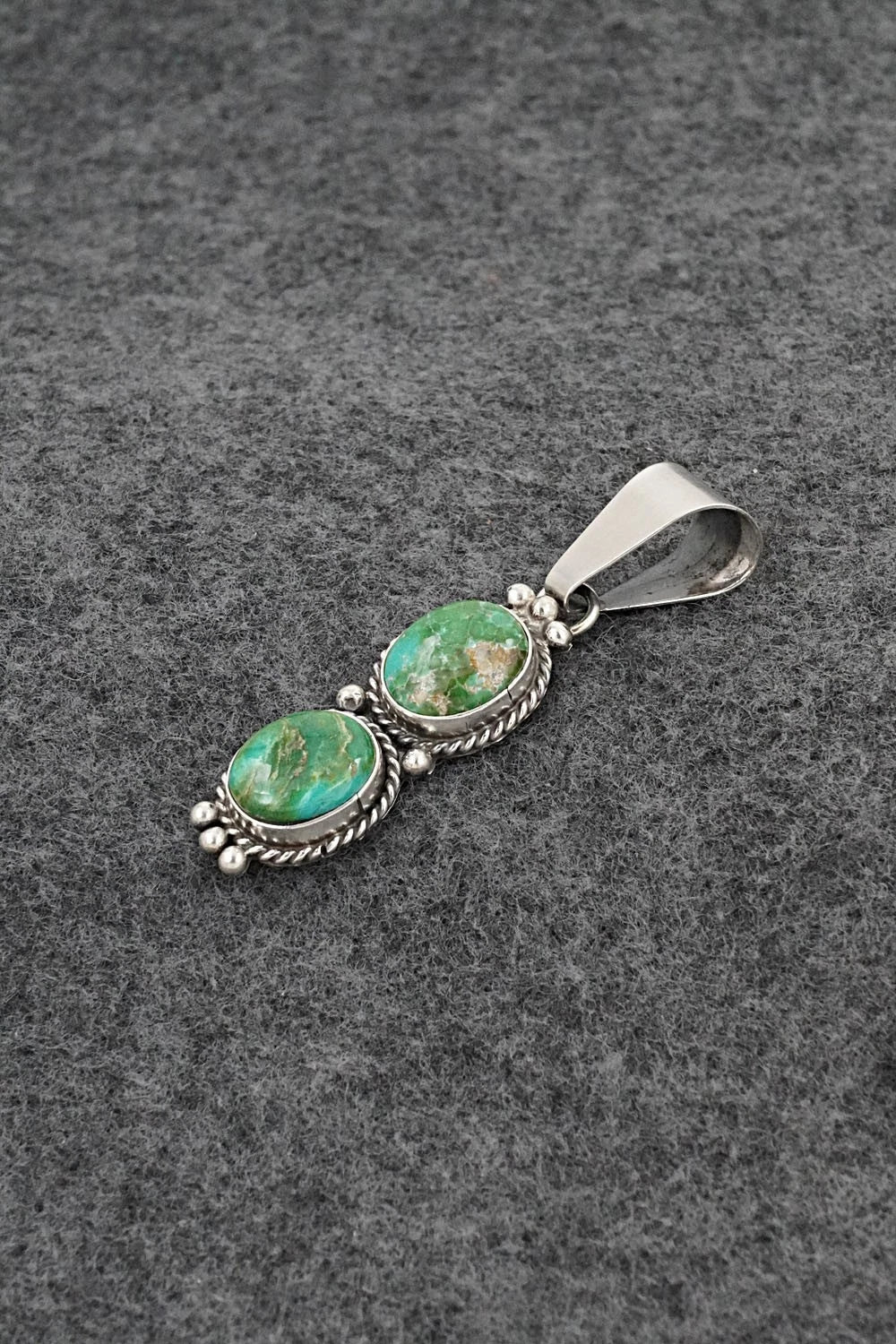 Turquoise & Sterling Silver Pendant - Rena Begay