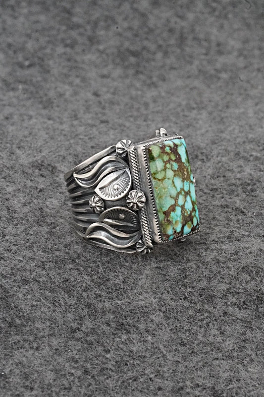 Turquoise & Sterling Silver Ring - Delbert Gordon - Size 11.5