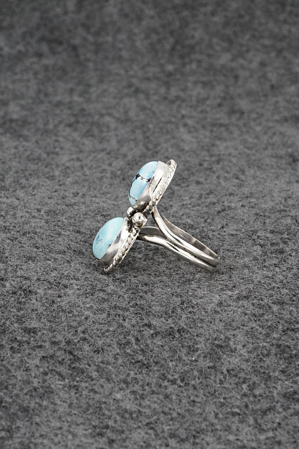 Turquoise & Sterling Silver Ring - Eugene Gruber - Size 6