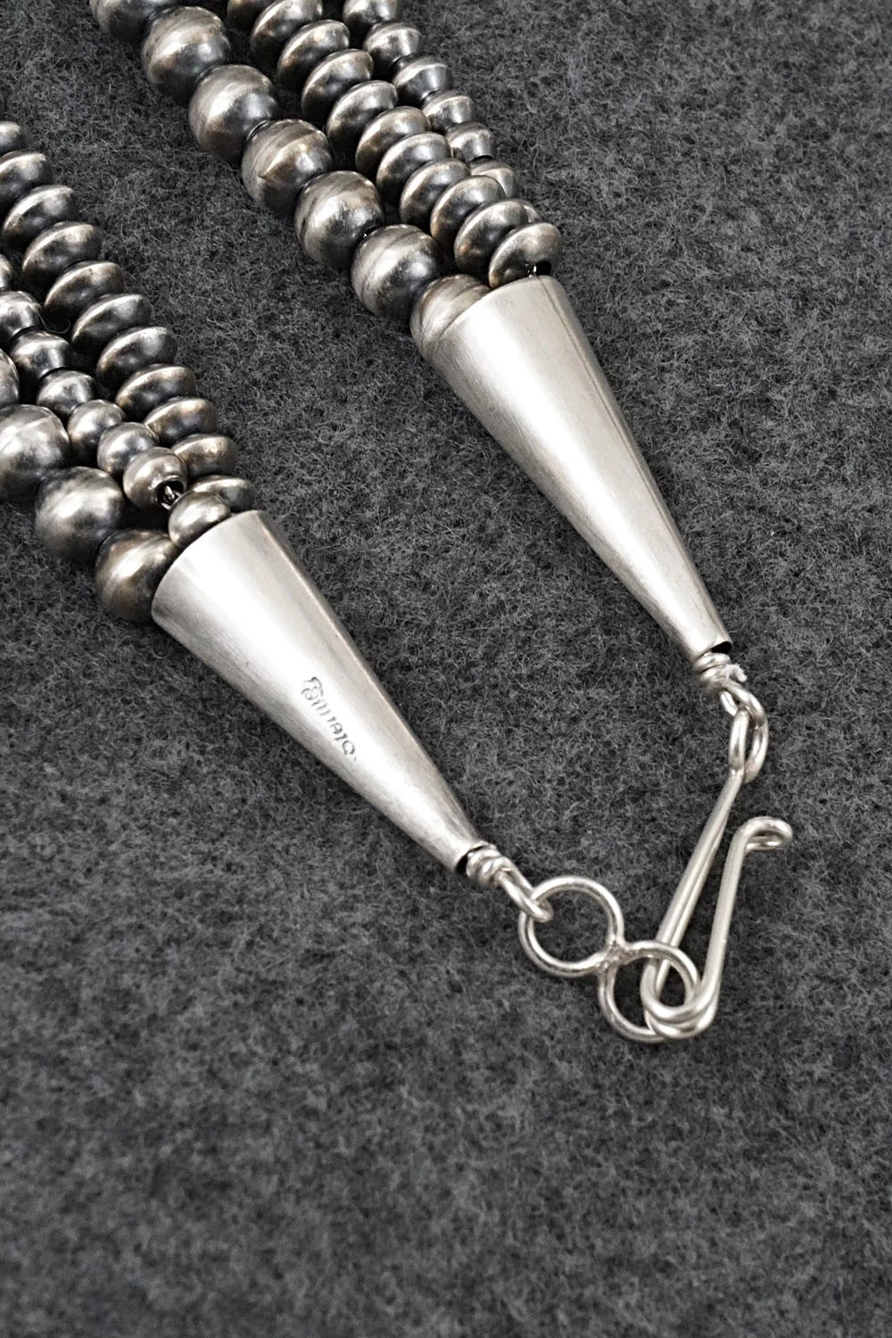 Sterling Silver Navajo Pearl Necklace 18" - Dorinda Mariano