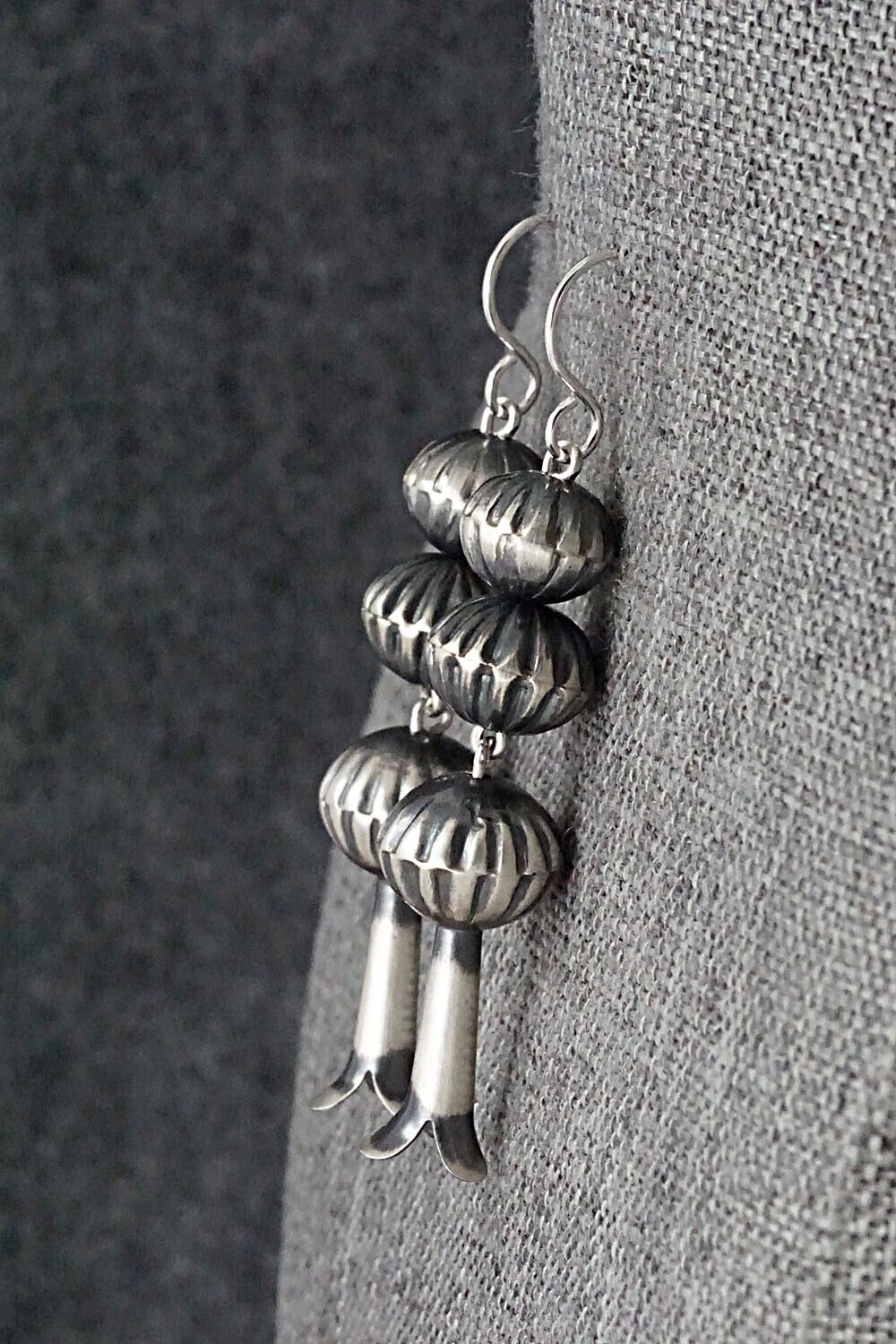 Sterling Silver Navajo Pearl Earrings - Tonisha Haley