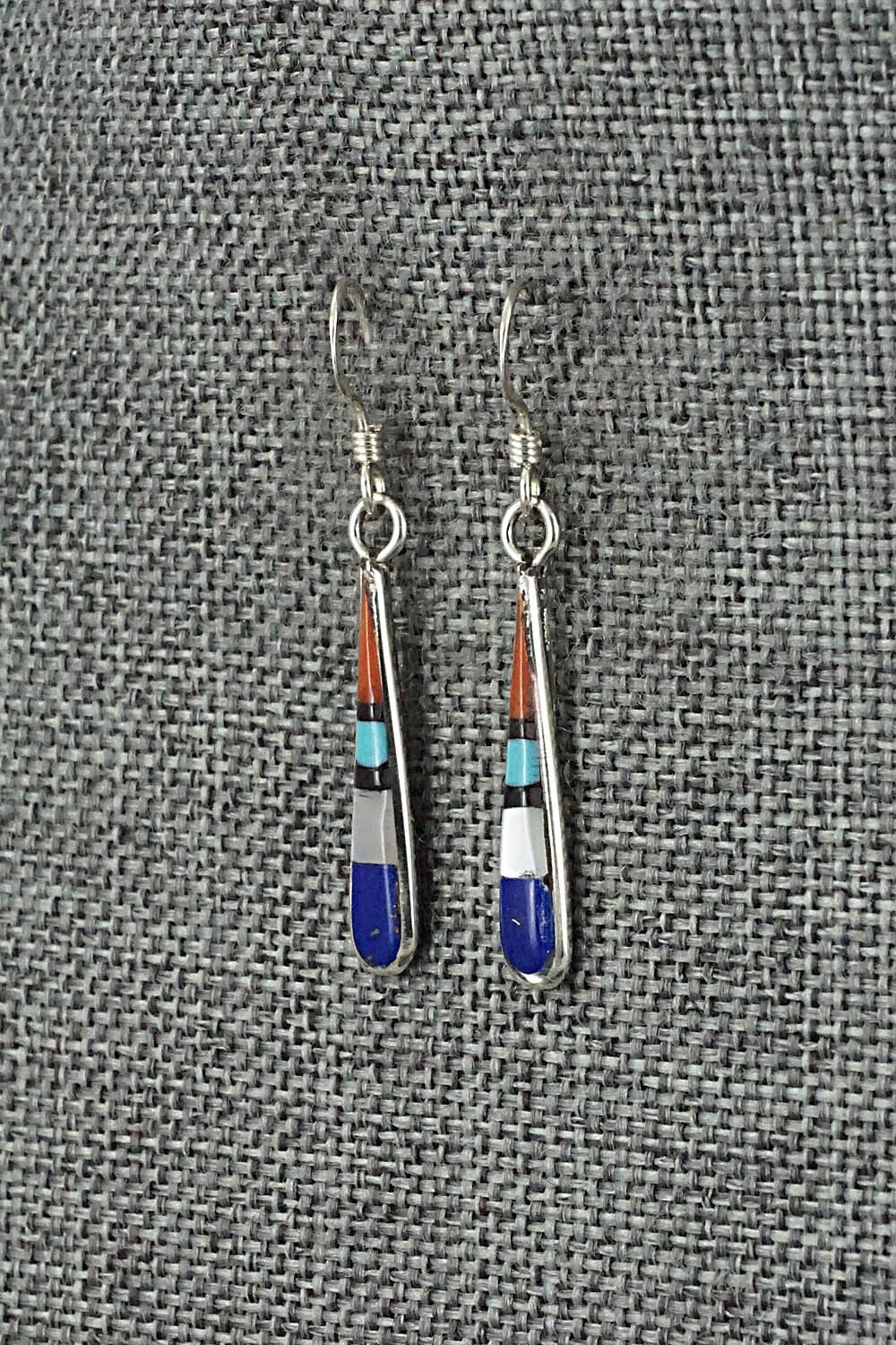 Multi-Stone & Sterling Silver Earrings - Stanford Etsate