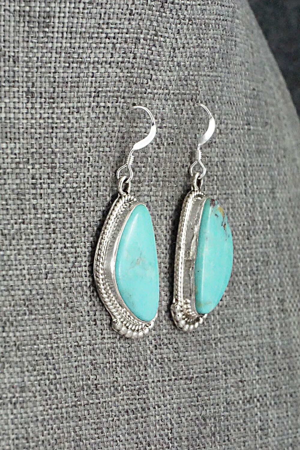 Turquoise & Sterling Silver Earrings - Verley Betone