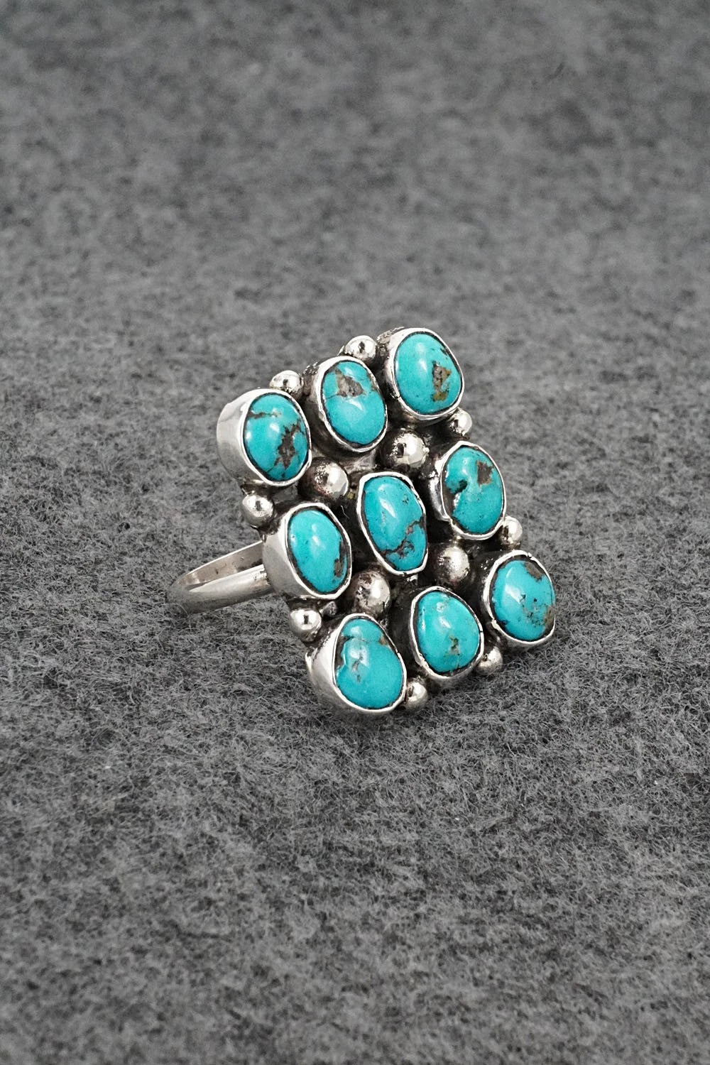 Turquoise & Sterling Silver Ring - Priscilla Reeder - Size 9