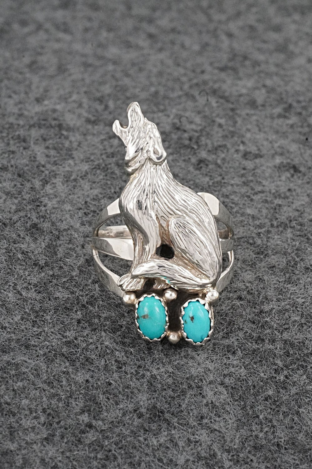 Turquoise & Sterling Silver Ring - Robert Martinez - Size 7.5