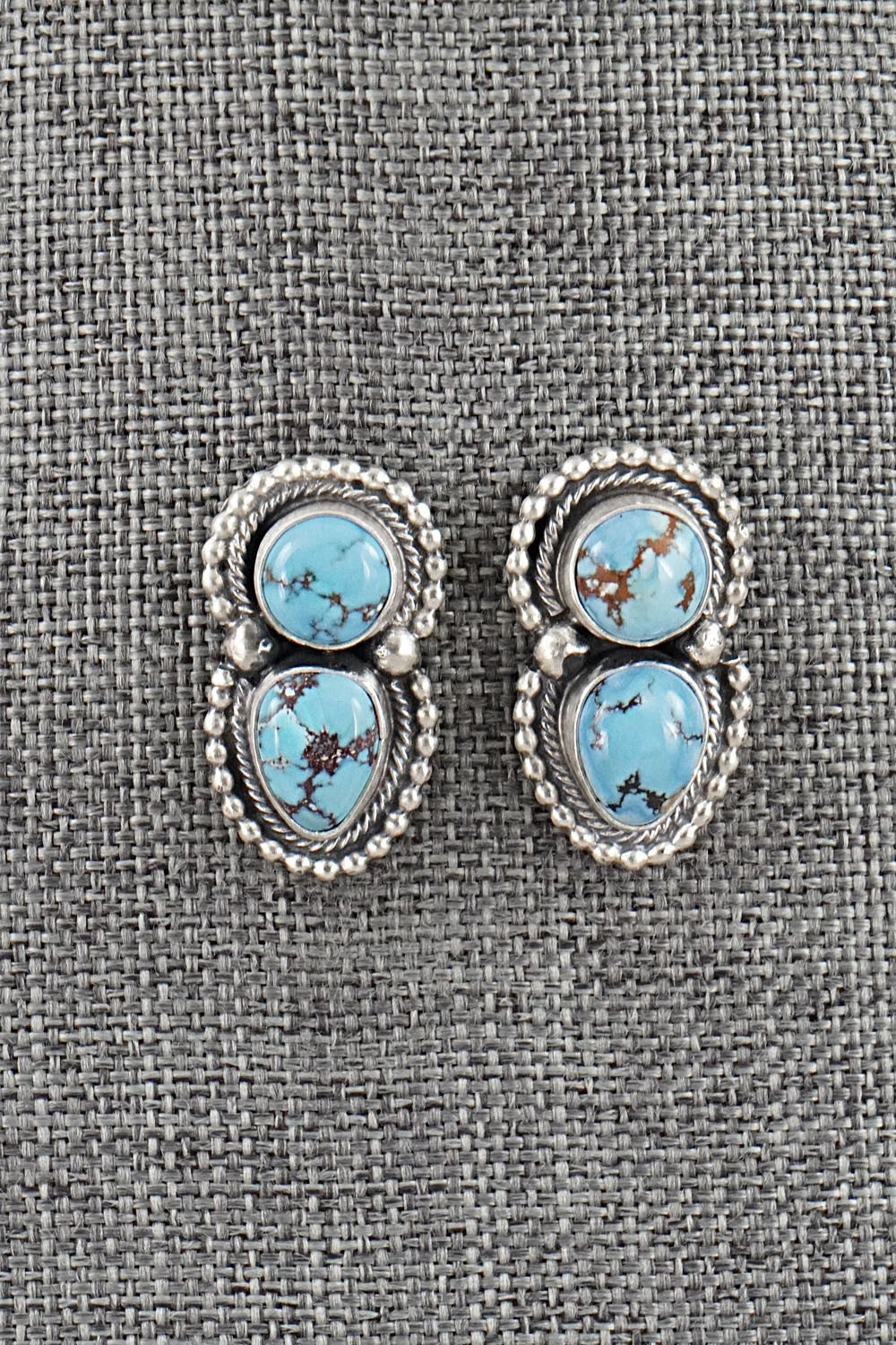 Turquoise & Sterling Silver Squash Blossom Set - Darrin Livingston