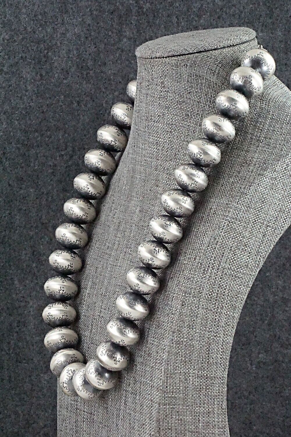 Sterling Silver Navajo Pearl Necklace - Bryannen Halwood