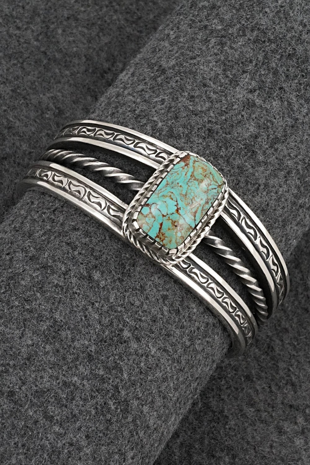 Turquoise & Sterling Silver Bracelet - Roland Dixson