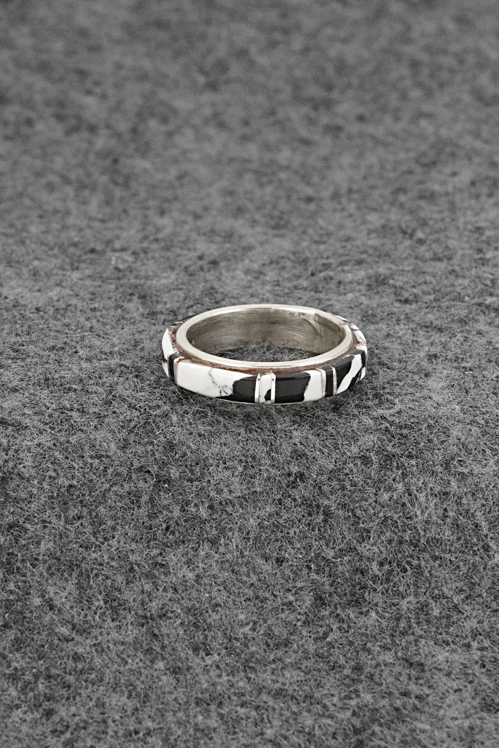 White Buffalo & Sterling Silver Ring - Terrance Panteah - Size 6