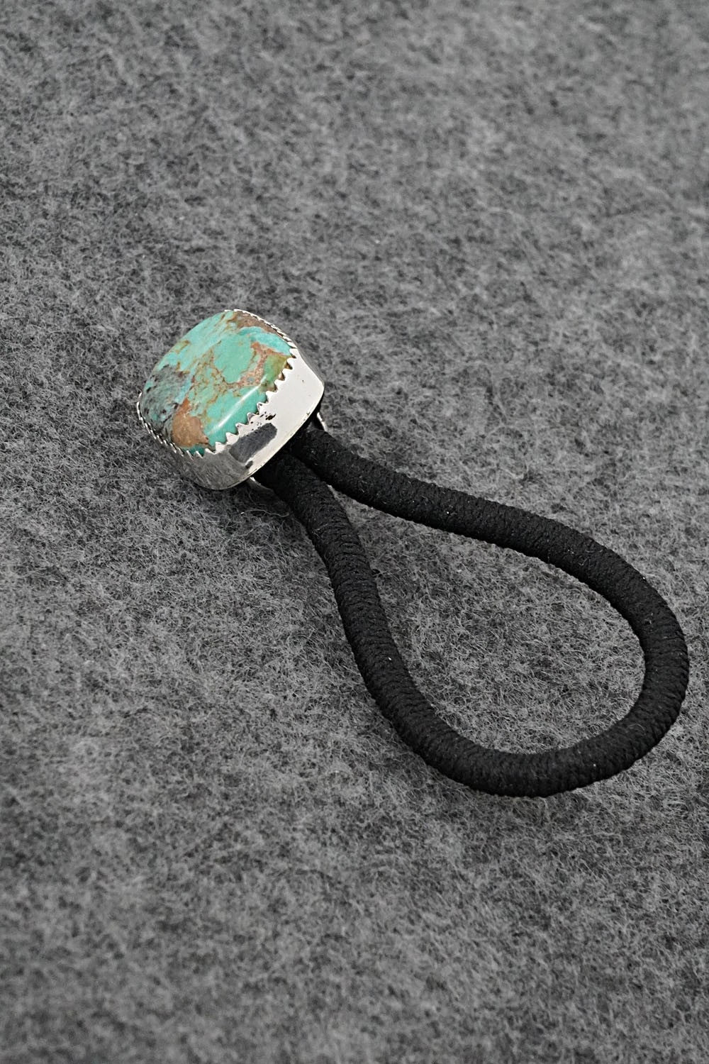 Turquoise & Sterling Silver Hair Tie - Jolene Begay