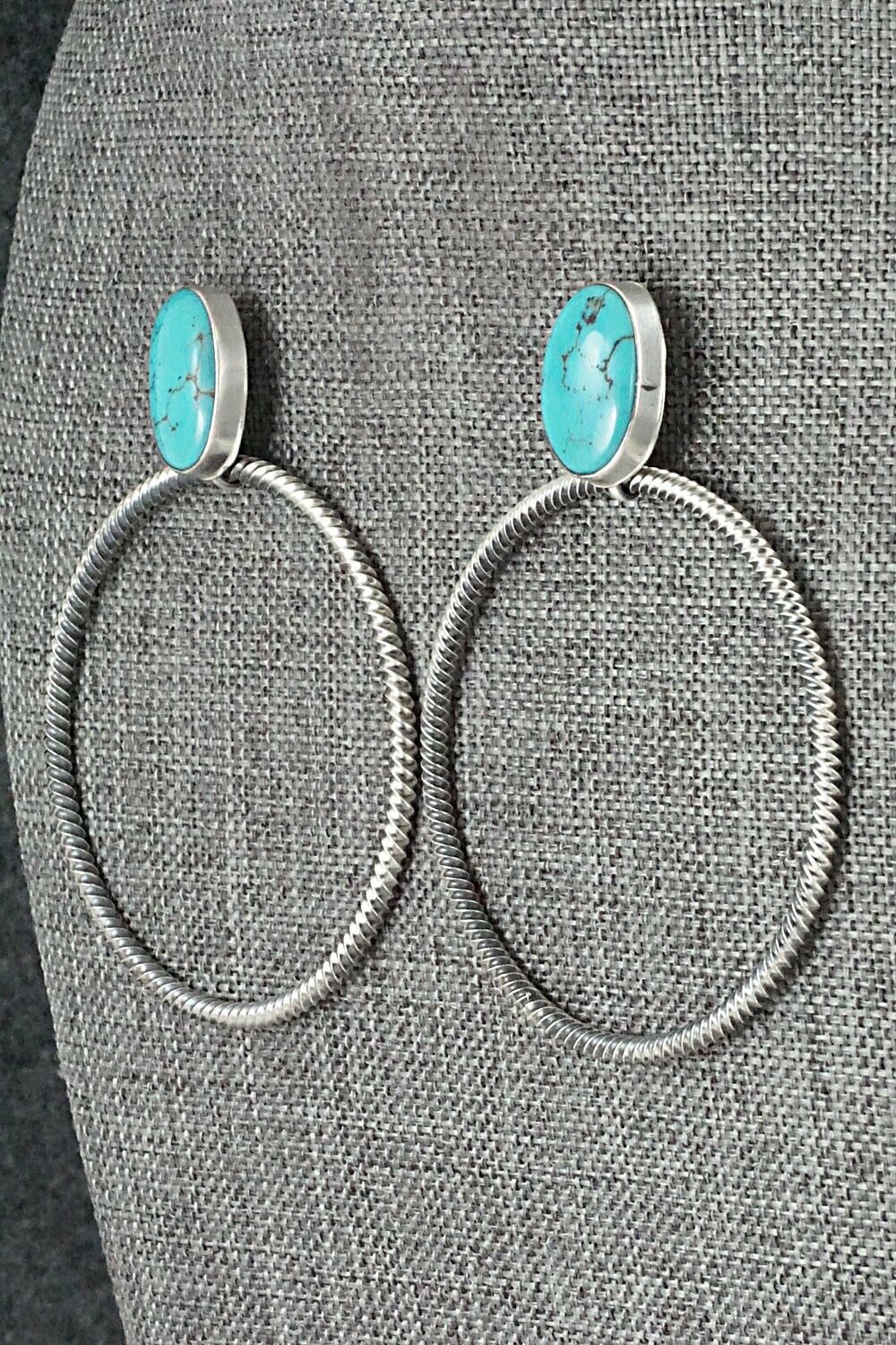 Turquoise & Sterling Silver Earrings - Verley Betone