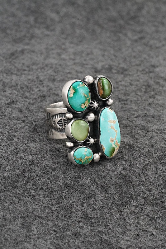 Turquoise & Sterling Silver Ring - Angela Martin - Size 6.5
