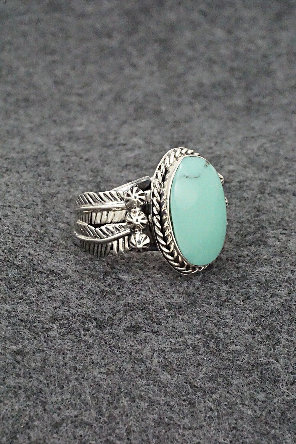 Turquoise & Sterling Silver Ring - Grace Kenneth - Size 10