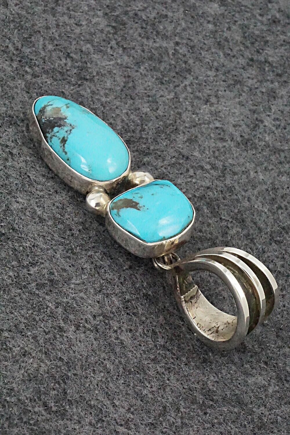 Turquoise & Sterling Silver Pendant - Rick Martinez