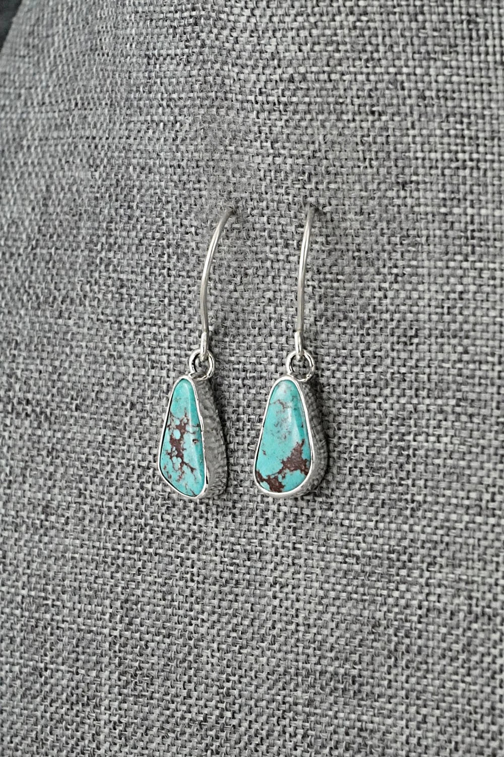 Turquoise & Sterling Silver Earrings - Eugene Gruber