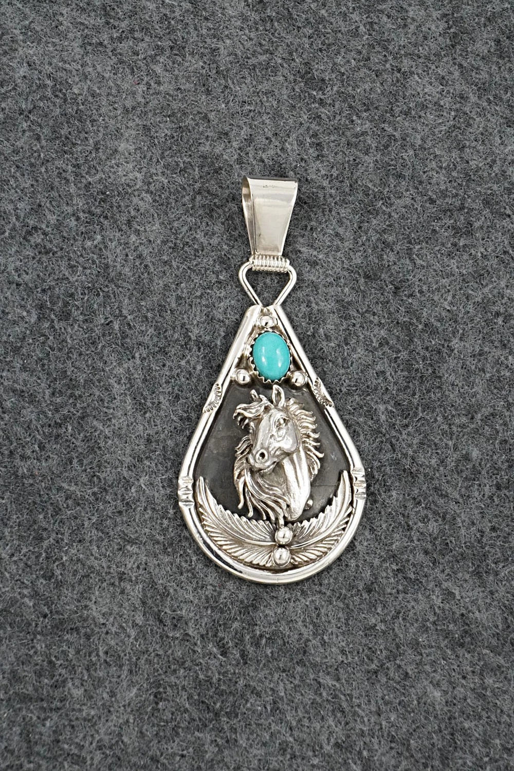 Turquoise & Sterling Silver Pendant - Darrell Morgan