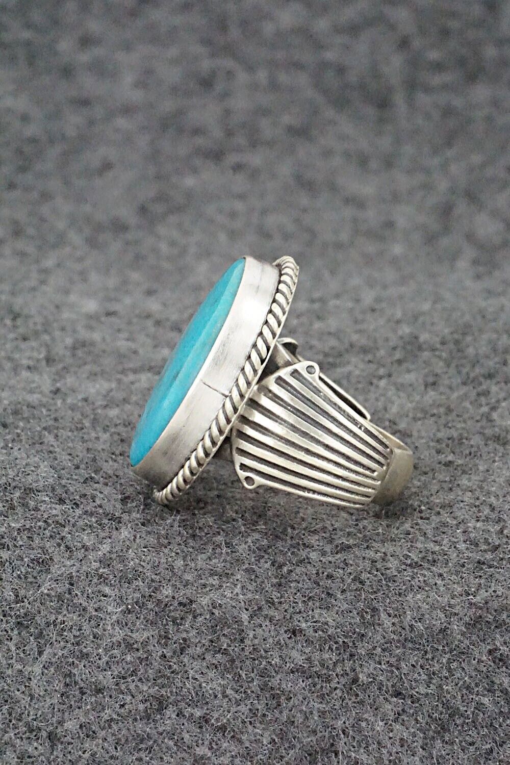 Turquoise & Sterling Silver Ring - Samuel Yellowhair - Size 6.75