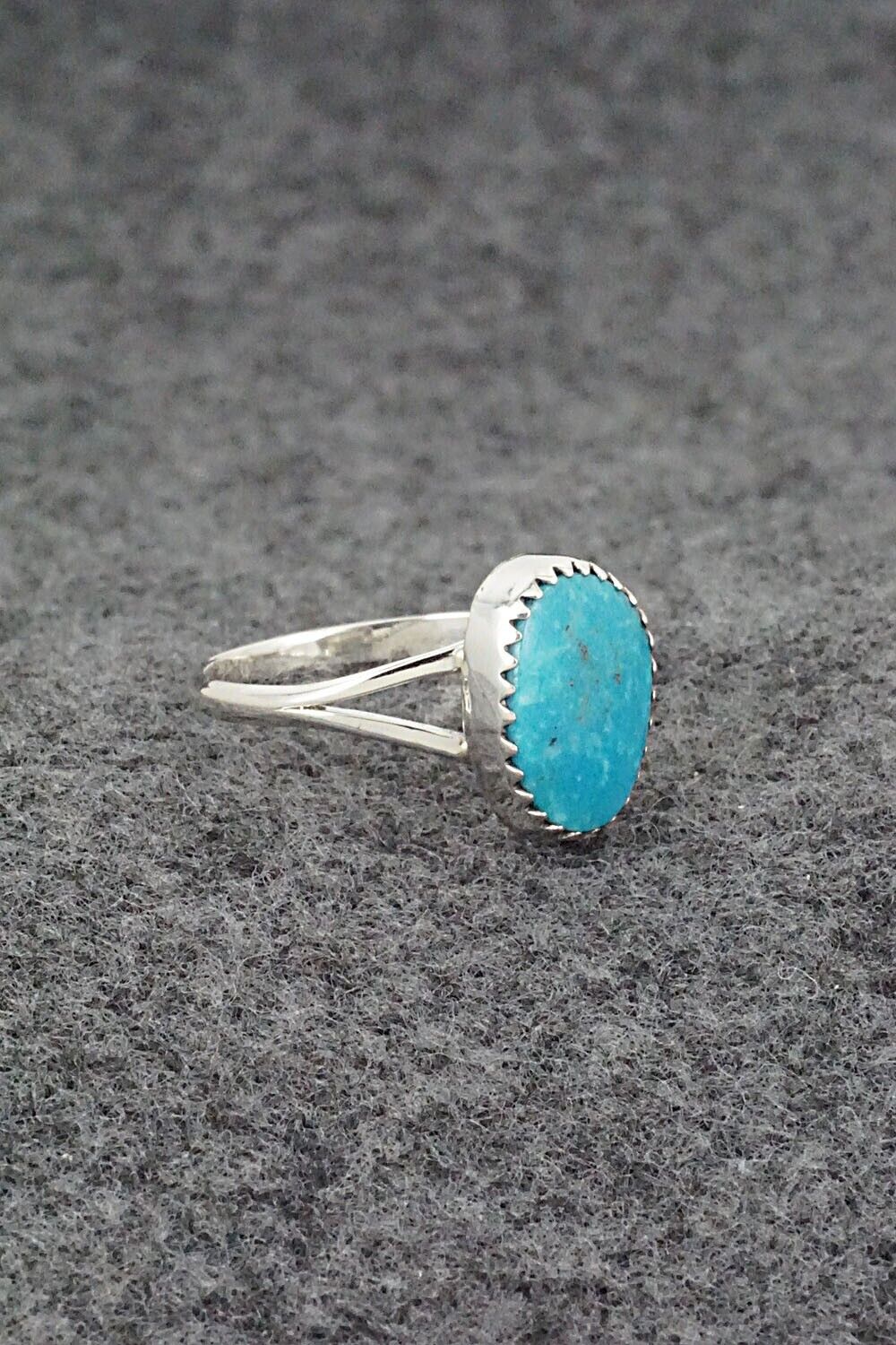 Turquoise & Sterling Silver Ring - Sharon McCarthy - Size 8
