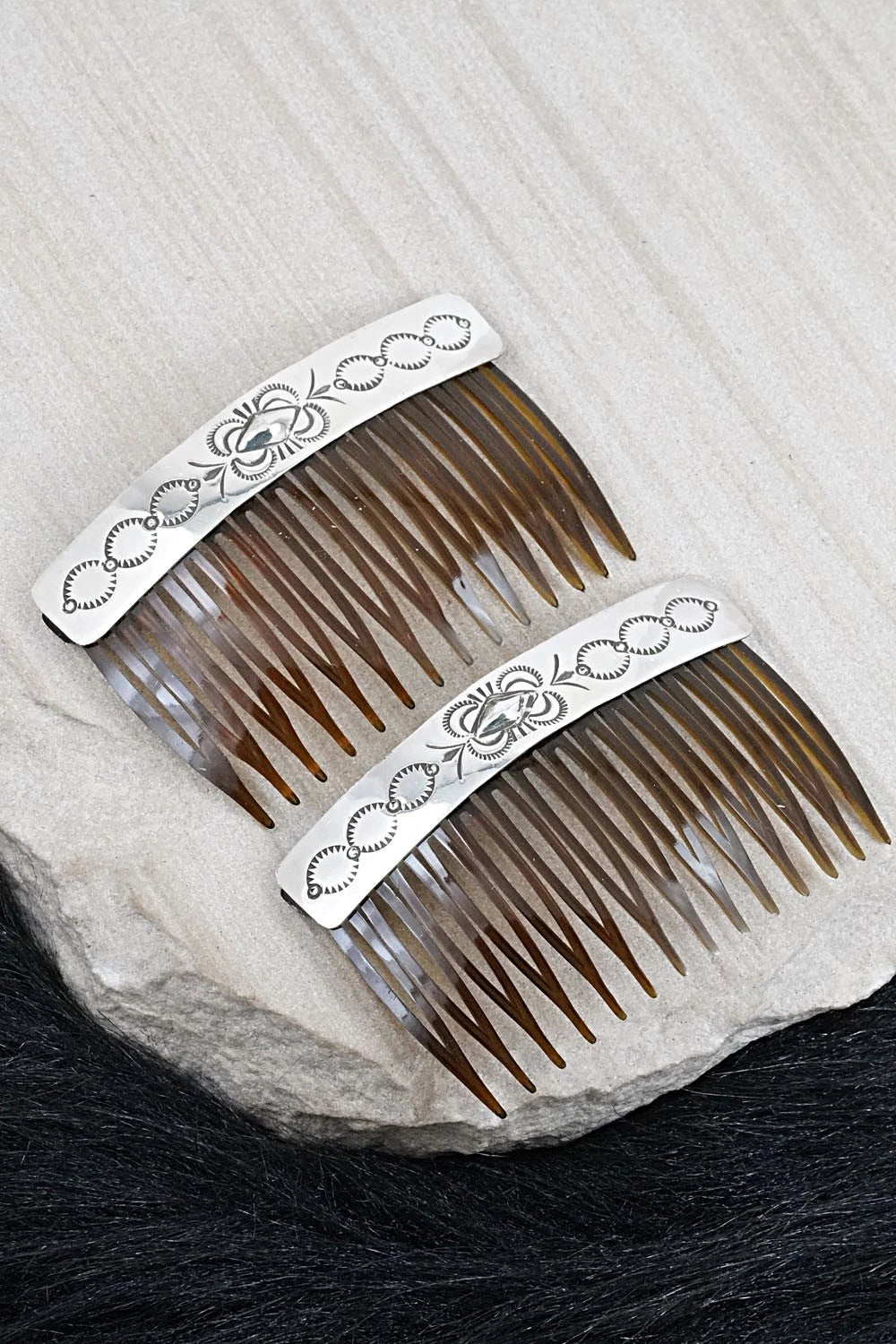 Sterling Silver Hair Combs - Bertha Begay