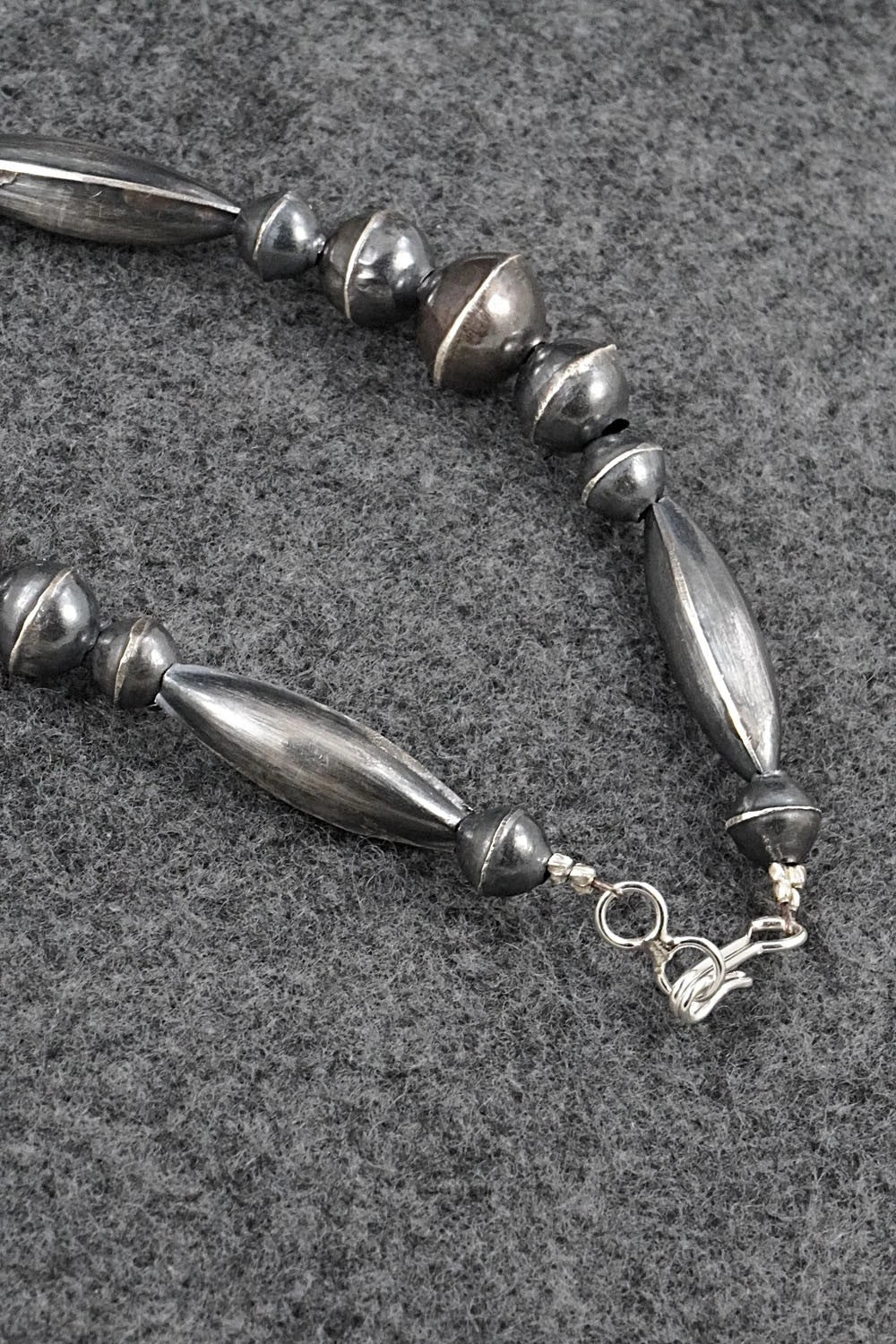 Sterling Silver Navajo Pearl Necklace 22" - Vintage