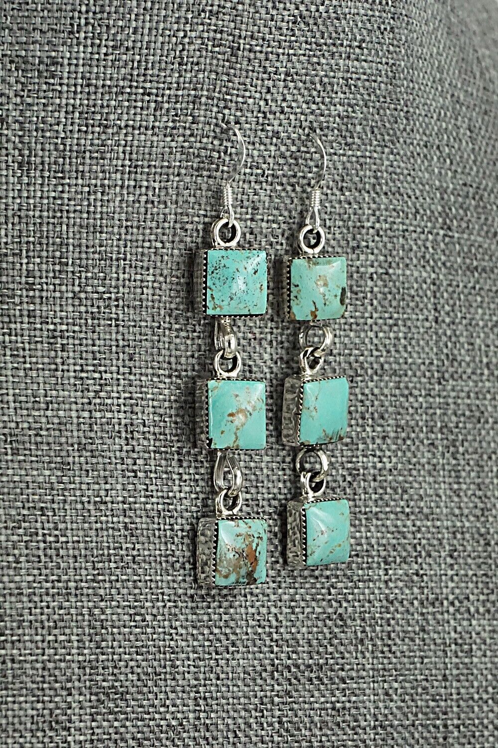Turquoise & Sterling Silver Earrings - Marie Bahe