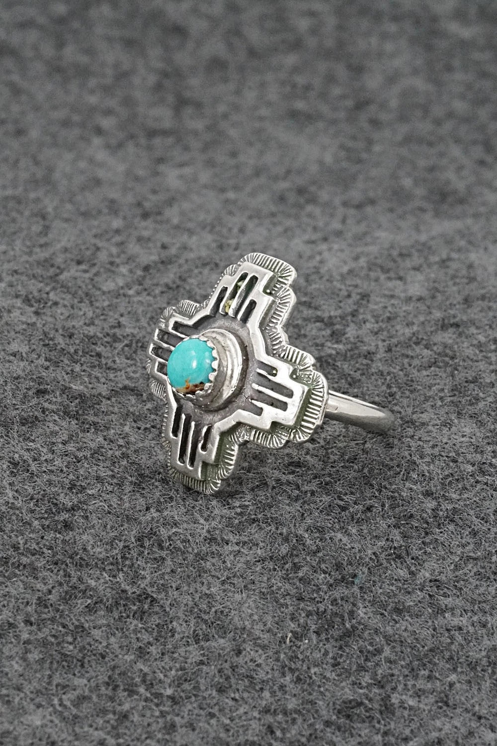 Turquoise and Sterling Silver Ring - Letricia Largo - Size 9