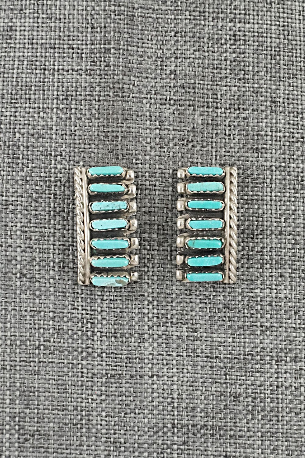 Turquoise & Sterling Silver Earrings - Charlie John