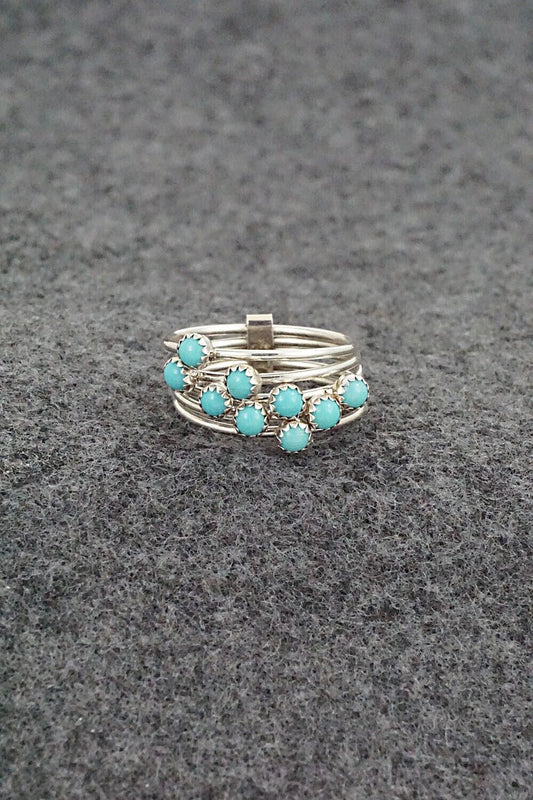 Turquoise & Sterling Silver Ring - Dorothy Yazzie - Size 4.5