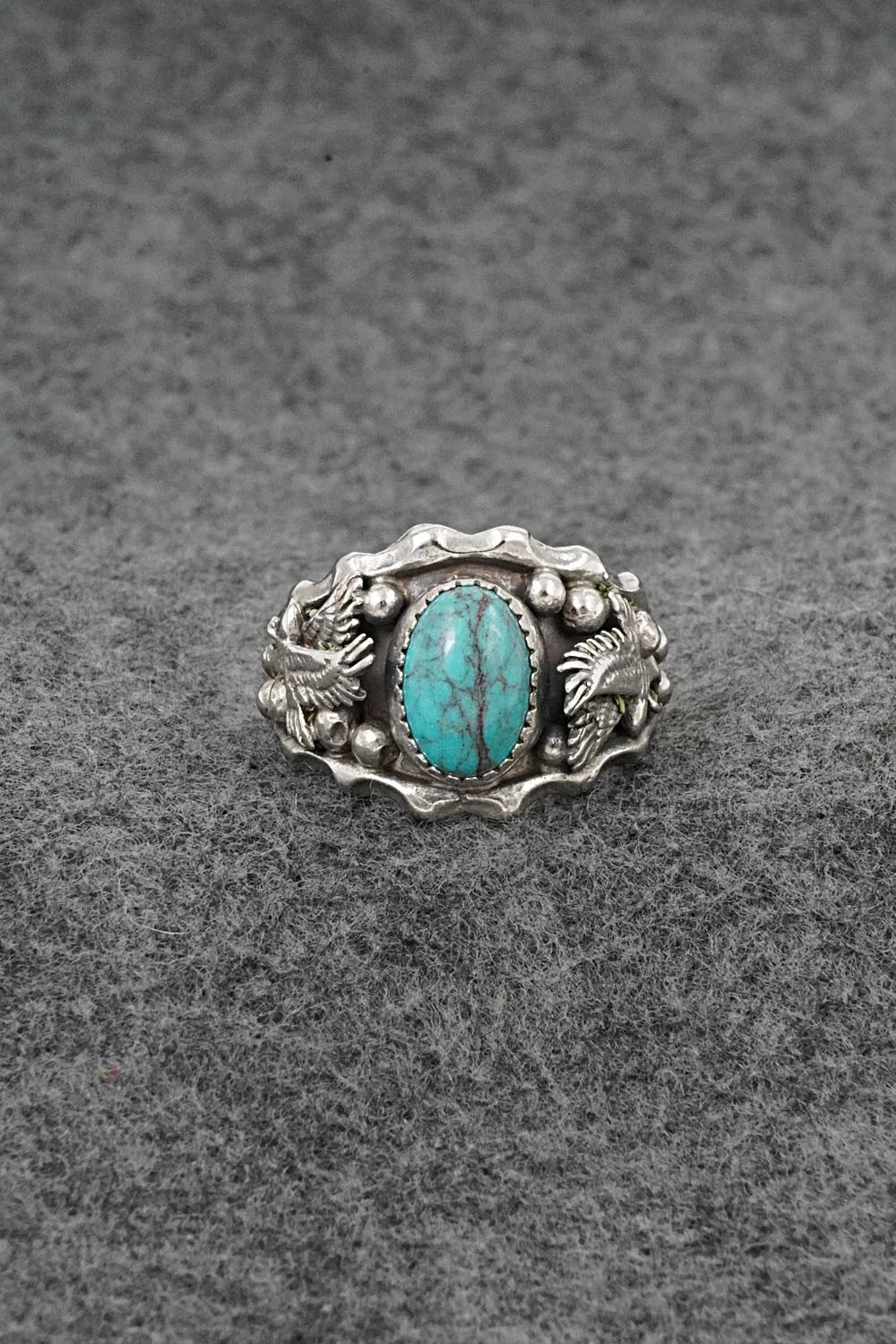 Turquoise & Sterling Silver Ring - Genevieve Francisco - Size 11