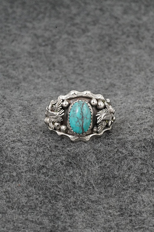 Turquoise & Sterling Silver Ring - Genevieve Francisco - Size 11